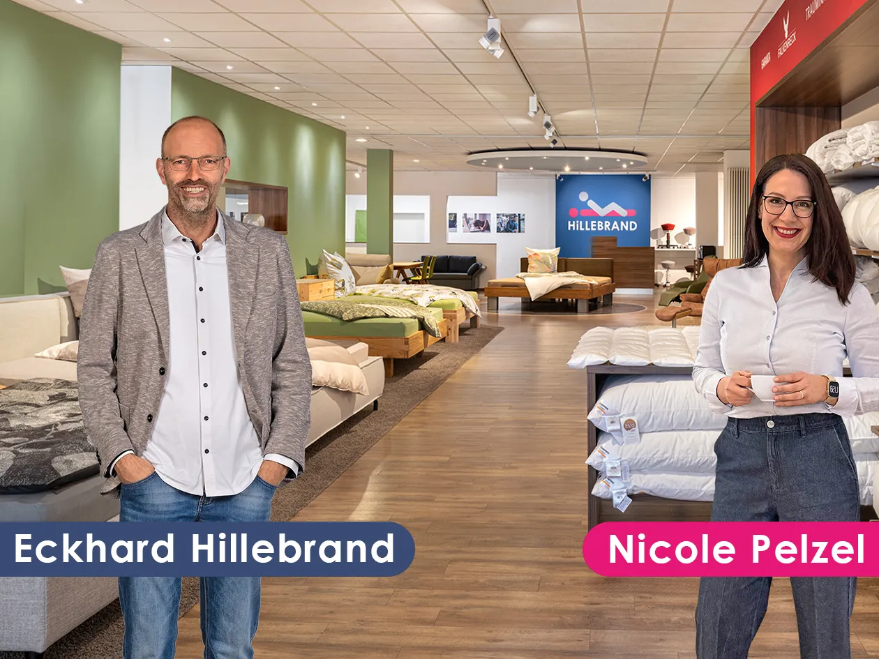 Eckhard Hillebrand und Nicole Pelzel im Fachgeschäft Hillebrand