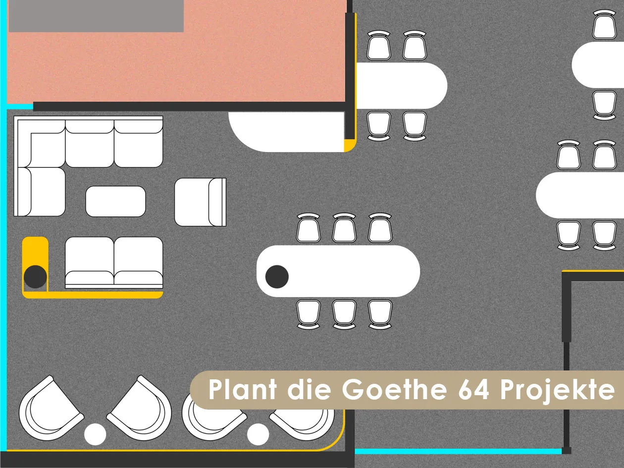 Grundriss mit Möblierungsplan als Beispiel für die Projektplanung von Masin Idriss